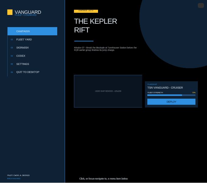 UI Main Menu